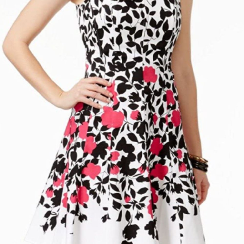 Nine West Blooming Vine w/Boning Dress Sz 12